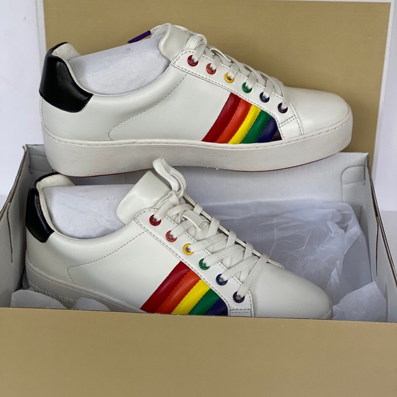 MICHAEL KORS Poppy Lace Up Nappa PU # 9. Rainbow - Picture 11 of 11